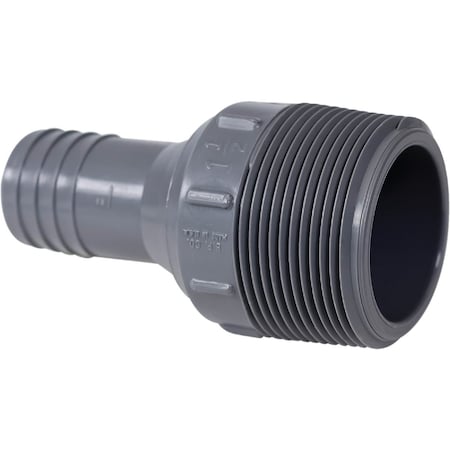 Boshart 1-1/2 MPT x 1 In. Insert Reducing Polypropylene Hose Adapter UPPRA-1510